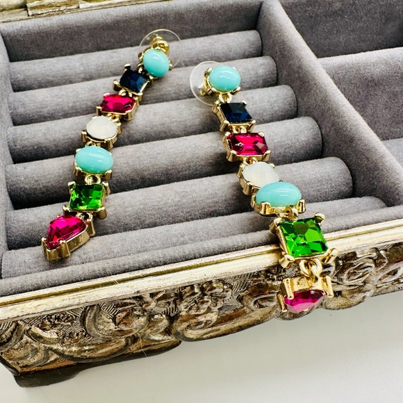 Crystal Linear Statement Earrings - Picture 10 of 11